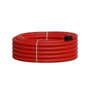 NR050 Двустенная труба ПНД гибкая, тип 450, SN26, с зондом, D50мм (50м) цвет красный Экопласт