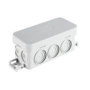JBL090 Коробка распределительная без сальников о/п, 90х42х40мм 10вых., IP55 цвет серый, подходит для монтаж. пистолета Экопласт