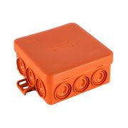 JBL085 Коробка огн. E110, о/п 85х85х38мм, без галогена, 12 вых., IP55, 4P, (0,15-4,0 мм?), цвет оранж. Экопласт