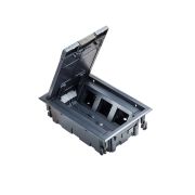 LUK/6 Люк в пол на 6 постов(45х45мм) с суппортом и коробкой, пластик IP40 Экопласт