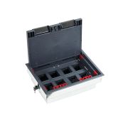 LUK/8 Люк в пол на 8 постов (45х45мм) с суппортом и коробкой, металлический IP40 Экопласт