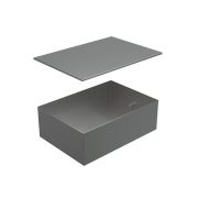 BOX/8-12 Металлическая коробка с крышкой для заливки в пол 309х217х105мм, для люков 70083, 70012 Экопласт