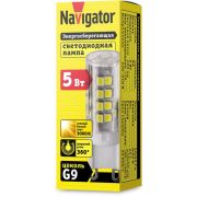 Лампа светодиодная 71 266 NLL-P-G9-5-230-3K 5Вт капсульная 3000К тепл. бел. G9 400лм 220-240В Navigator 71266