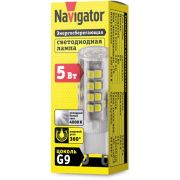 Лампа светодиодная 71 267 NLL-P-G9-5-230-4K 5Вт капсульная 4000К нейтр. бел. G9 420лм 220-240В Navigator 71267